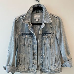 Vintage light blue, distressed boyfriend cut jean jacket.